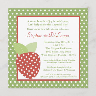 invitation de baby shower de fruit de fraise de la
