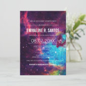 Invitation de baby shower de galaxie (Debout devant)
