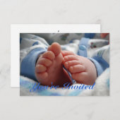 Invitation de baby shower de garçon (Devant / Derrière)