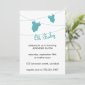 Invitation de baby shower de garçon (Debout devant)