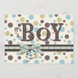 Invitation de Baby shower de garçon