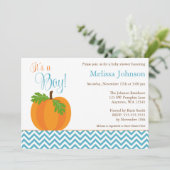 Invitation de baby shower de garçon d'automne de (Debout devant)