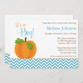 Invitation de baby shower de garçon d'automne de (Devant / Derrière)