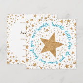 Invitation de baby shower de garçon de (Devant / Derrière)