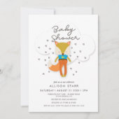 Invitation de baby shower de garçon de Fox de (Devant)