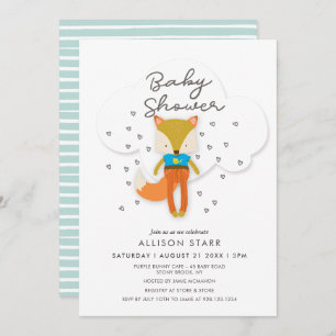 Invitation de baby shower de garçon de Fox de