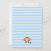 Invitation de baby shower de garçon de singe (Dos)