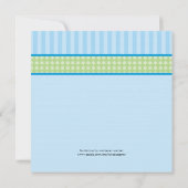 Invitation de baby shower de garçon d'ours panda (Dos)