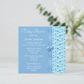 Invitation de Baby shower de garçon Flamant rose b (Debout devant)