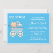 Invitation de baby shower de garçon oh (Devant)