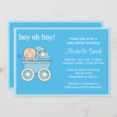 Invitation de baby shower de garçon oh (Devant / Derrière)