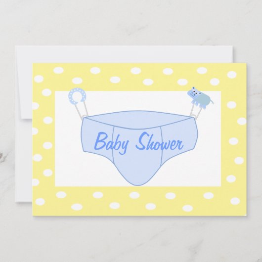 Invitation de Baby shower de garçon personnalisée (Devant)