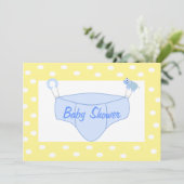 Invitation de Baby shower de garçon personnalisée (Debout devant)