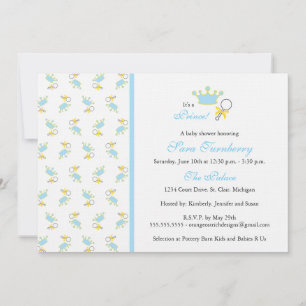 Invitation de Baby shower de garçon - Petit Prince