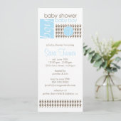 Invitation de Baby shower de garçon - tendance (Debout devant)