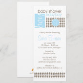 Invitation de Baby shower de garçon - tendance (Devant / Derrière)
