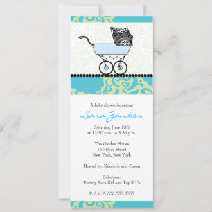 Invitation de Baby shower de garçon - Transport de