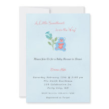 Invitation de Baby shower de garçon un peu amoureu