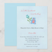 Invitation de Baby shower de garçon un peu amoureu (Devant / Derrière)