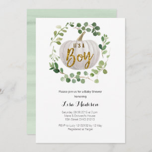 Invitation de Baby shower de GARY Citrouille