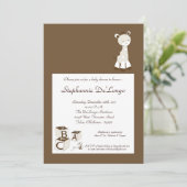 Invitation de baby shower de girafe de griffonnage (Debout devant)