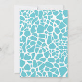 Invitation de baby shower de girafe de point de (Dos)