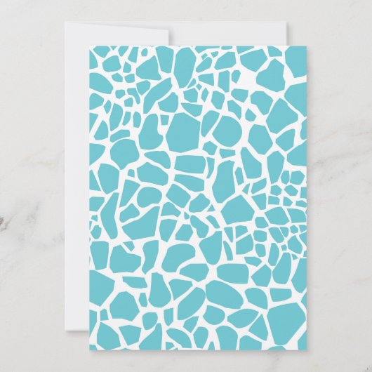 Invitation de baby shower de girafe de point de (Dos)