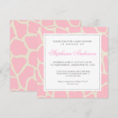 invitation de baby shower de girafe personnalisé (Devant / Derrière)