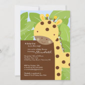 Invitation de Baby shower de Giraffe Jaune (Devant)
