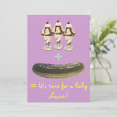 Invitation de Baby shower de glace et de chiche (Debout devant)