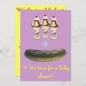 Invitation de Baby shower de glace et de chiche (Devant / Derrière)