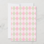 Invitation de baby shower de golf rose (Dos)