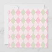 Invitation de baby shower de golf rose (Dos)
