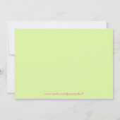 Invitation de Baby shower de grenouille à sauce mo (Dos)