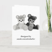 Invitation de baby shower de groupe de Bearz de (Dos)