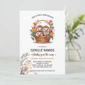 Invitation de Baby shower de hérisson (Debout devant)