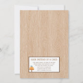 Invitation de Baby shower de hérisson (Dos)