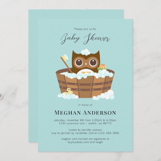 Invitation de Baby shower de hibl (Devant / Derrière)