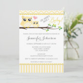 Invitation de Baby shower de hibl | Chevron jaune (Debout devant)