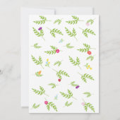 Invitation de baby shower de jardin (Dos)