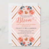 Invitation de Baby shower de Jardin Floral Rose (Devant)