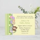 Invitation de baby shower de jaune d'ours de (Debout devant)