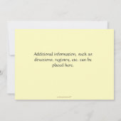 Invitation de baby shower de jaune d'ours de (Dos)