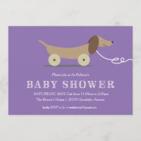Invitation de baby shower de jouet de traction de