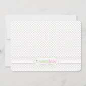 Invitation de baby shower de jumeaux de sucre et (Dos)