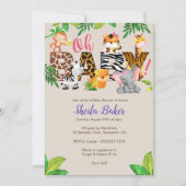 Invitation de baby shower de jungle - baby shower (Devant)