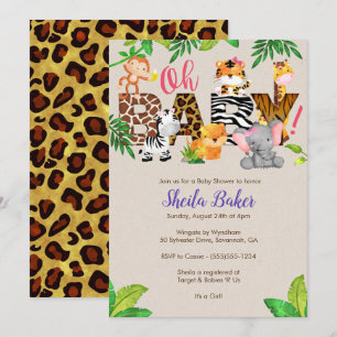 Invitation de baby shower de jungle - baby shower