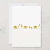 Invitation de baby shower de jungle d'or (Dos)