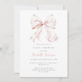 Invitation de Baby shower de la cale rose - Vérifi (Devant)