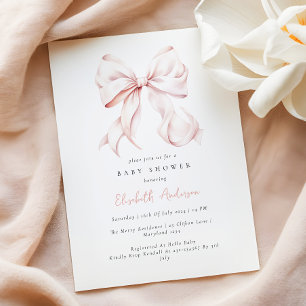 Invitation de Baby shower de la cale rose - Vérifi